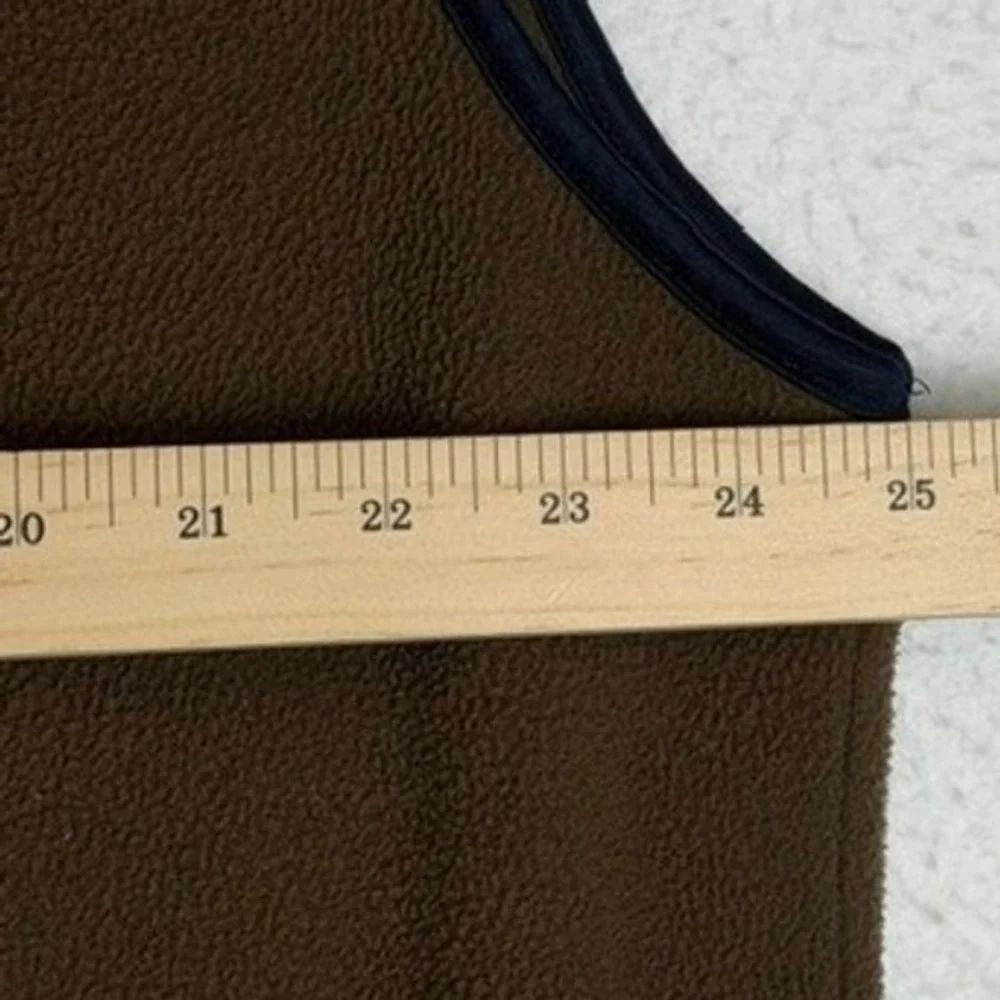 Duck Head Mens Fleece Vest Brown Full Zip Mock Neck Large IM-02708